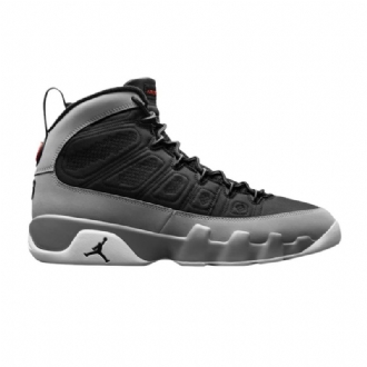 Air Jordan 9 Retro Musta Harmaa Valkoinen Punainen Miesten Kengät