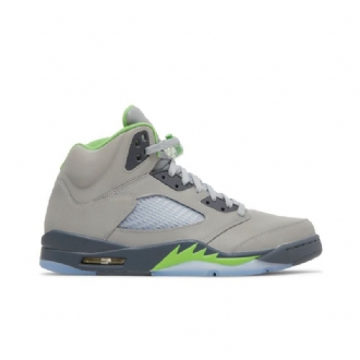 Air Jordan 5 Hopeanvihreät Harmaat Miesten Kengät