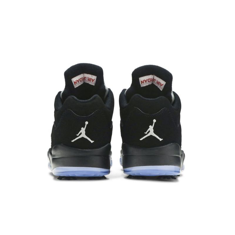 Air Jordan 5 Low Golf Mustat Hopeanpunaiset Miesten Kengät