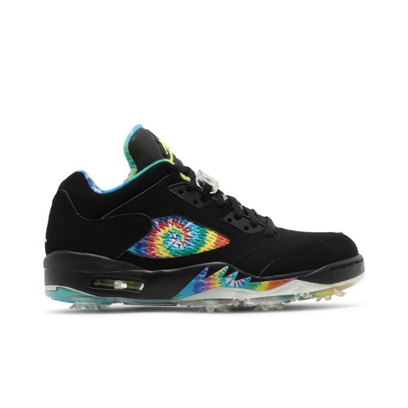 Air Jordan 5 Low Golf Mustat Moniväriset Miesten Kengät