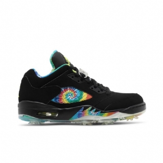 Air Jordan 5 Low Golf Mustat Moniväriset Miesten Kengät