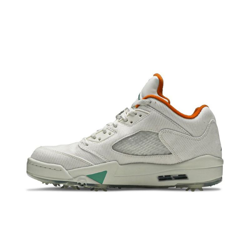 Air Jordan 5 Low Golf Nrg Valkoinen Oranssi Vihreä Miesten Kengät