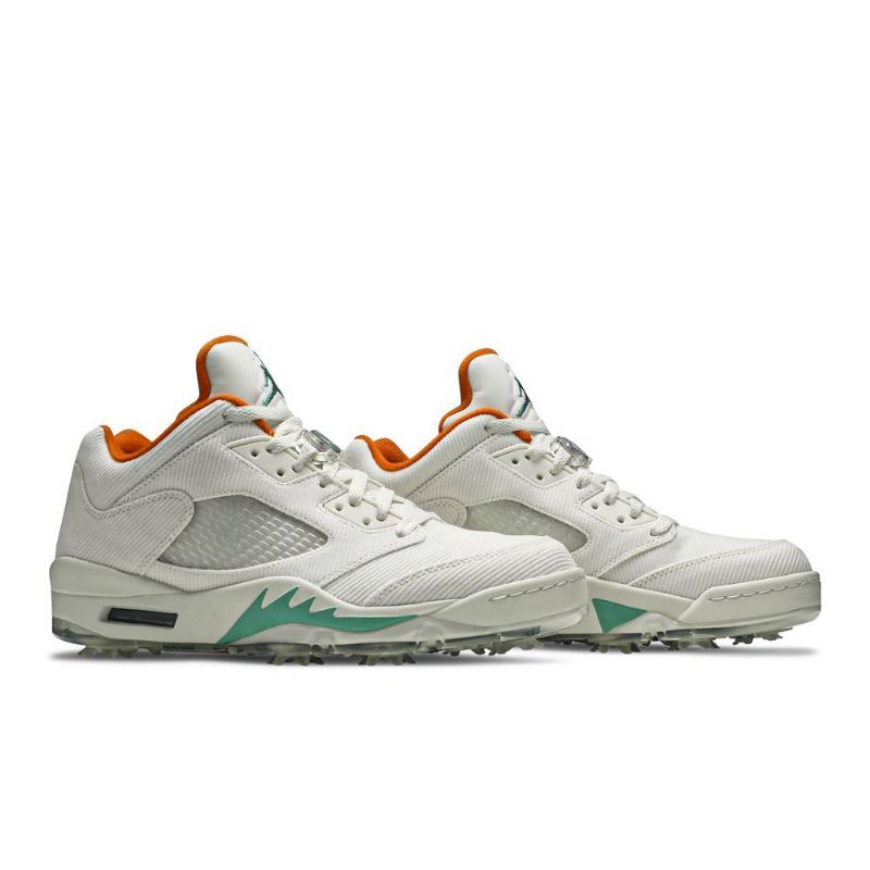 Air Jordan 5 Low Golf Nrg Valkoinen Oranssi Vihreä Miesten Kengät