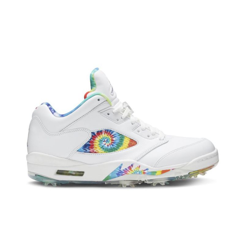 Air Jordan 5 Low Golf Valkoiset Moniväriset Miesten Kengät