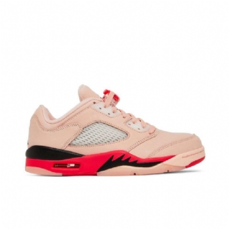Air Jordan 5 Retro Matala Vaaleanpunainen Punainen Musta Naisten Kengät