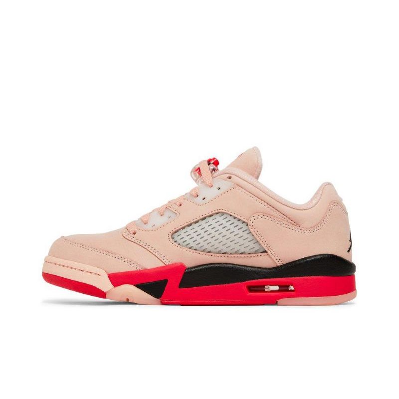 Air Jordan 5 Retro Matala Vaaleanpunainen Punainen Musta Naisten Kengät