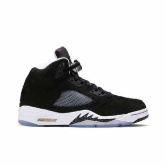 Air Jordan 5 Retro Mustat Harmaat Valkoiset Miesten Kengät