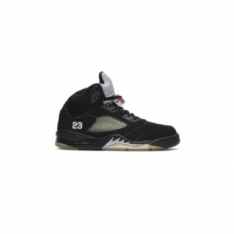 Air Jordan 5 Retro Mustat Hopeanvihreät Punaiset Miesten Kengät