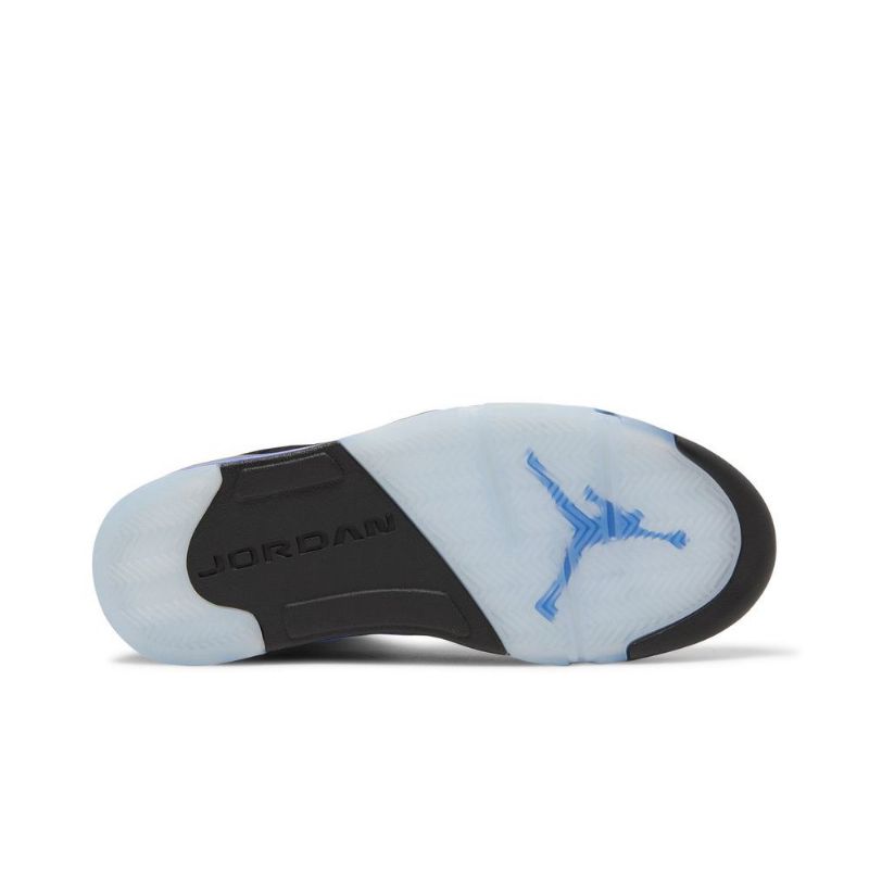 Air Jordan 5 Retro Mustat Sininen Hopea Miesten Kengät