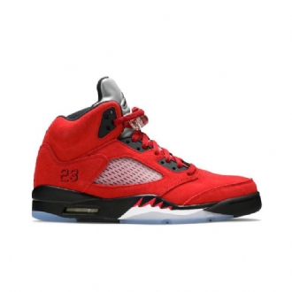 Air Jordan 5 Retro Punainen Musta Hopea Miesten Kengät