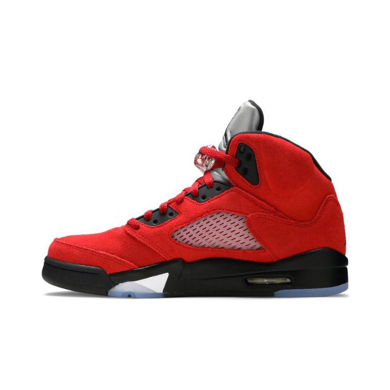 Air Jordan 5 Retro Punainen Musta Hopea Miesten Kengät