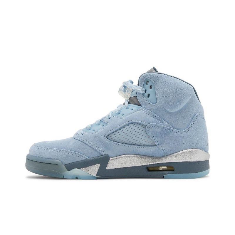 Air Jordan 5 Retro Sininen Hopea Valkoinen Naisten Kengät