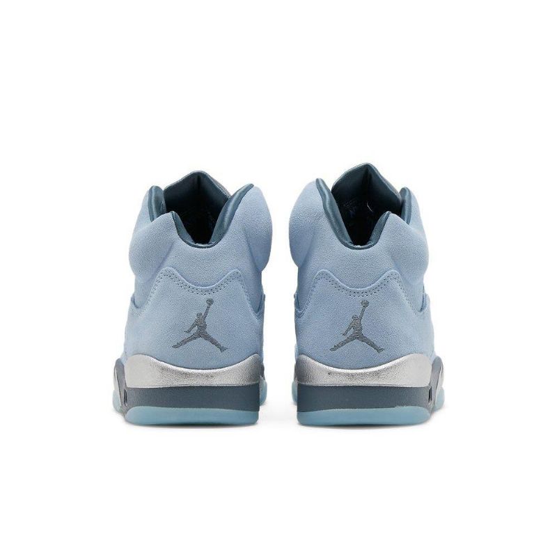 Air Jordan 5 Retro Sininen Hopea Valkoinen Naisten Kengät