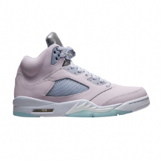 Air Jordan 5 Retro Vaaleanpunainen Harmaa Hopea Miesten Kengät