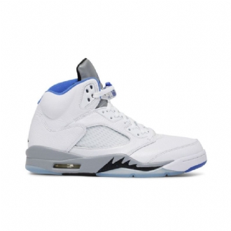 Air Jordan 5 Retro Valkoinen Harmaa Siniset Miesten Kengät