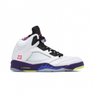 Air Jordan 5 Retro Valkoinen Violetti Musta Miesten Kengät