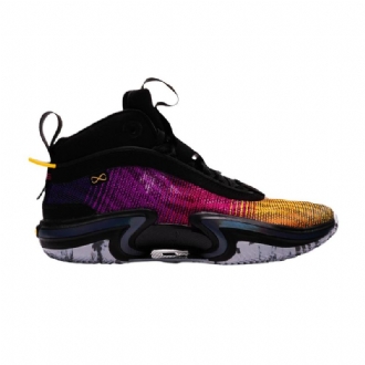 Air Jordan 36 Musta Oranssi Vaaleanpunainen Violetti Miesten Kengät