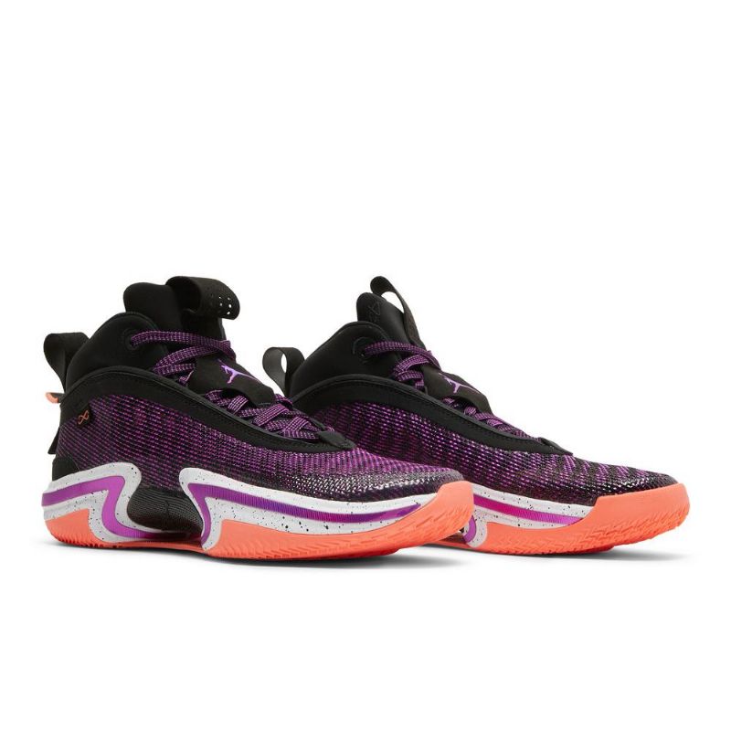 Air Jordan 36 Pf Mustat Purppura Vaaleanpunaiset Miesten Kengät