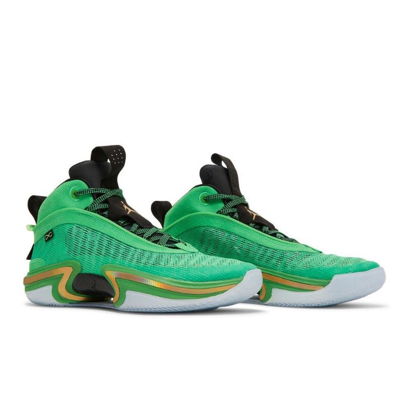 Air Jordan 36 Vihreät Mustakultaiset Miesten Kengät