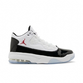 Air Jordan Max Aura 2 Valkoiset Mustat Punaiset Miesten Kengät