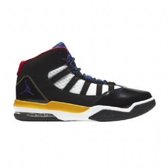 Air Jordan Max Aura Musta Valkoinen Sininen Keltainen Punainen Miesten Kengät