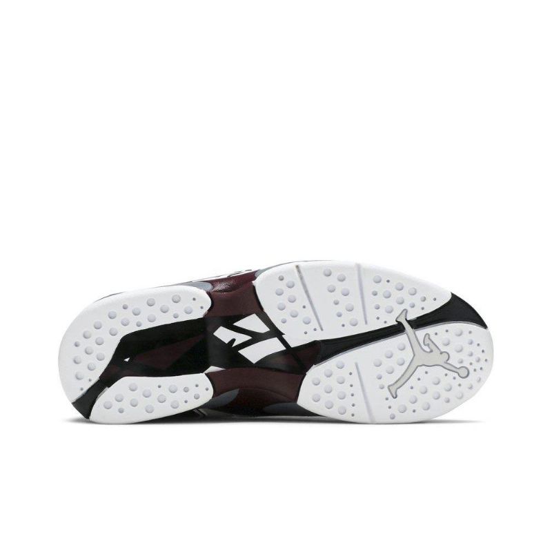 Air Jordan 8 Retro Valkoinen Musta Harmaa Bordeaux Naisten Kengät
