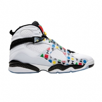 Air Jordan 8 Retrovalkoiset Mustat Moniväriset Miesten Kengät