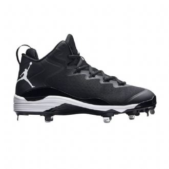 Air Jordan Super.fly 3 Mid Cleat Mustavalkoiset Miesten Kengät