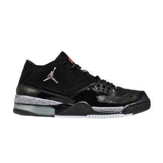 Air Jordan Flight 23 Mustat Hopeanpunaiset Harmaat Miesten Kengät