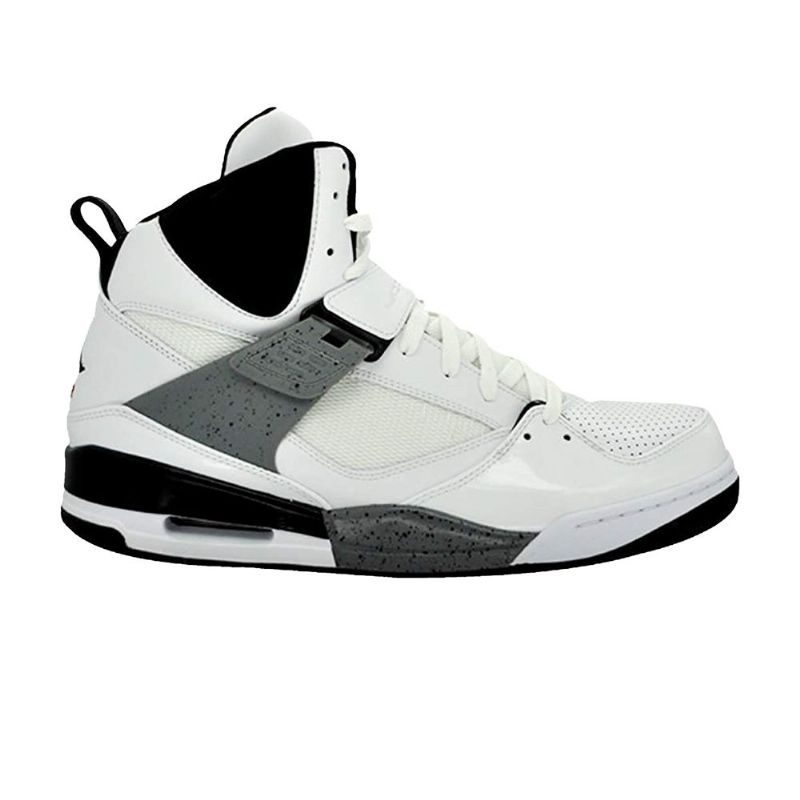 Air Jordan Flight 45 High Valkoinen Musta Harmaa Miesten Kengät