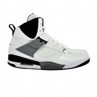 Air Jordan Flight 45 High Valkoinen Musta Harmaa Miesten Kengät