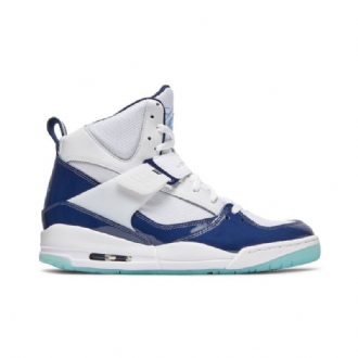 Air Jordan Flight 45 High Valkoinen Tummansininen Sininen Miesten Kengät