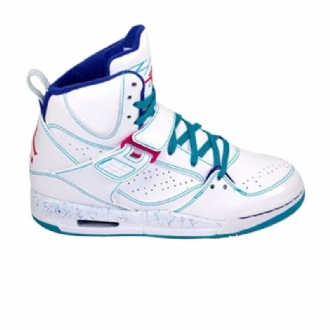 Air Jordan Flight 45 High Valkoinen Vihreä Violetti Naisten Kengät