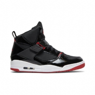 Air Jordan Flight 45 Korkeat Mustavalkoiset Punaiset Miesten Kengät