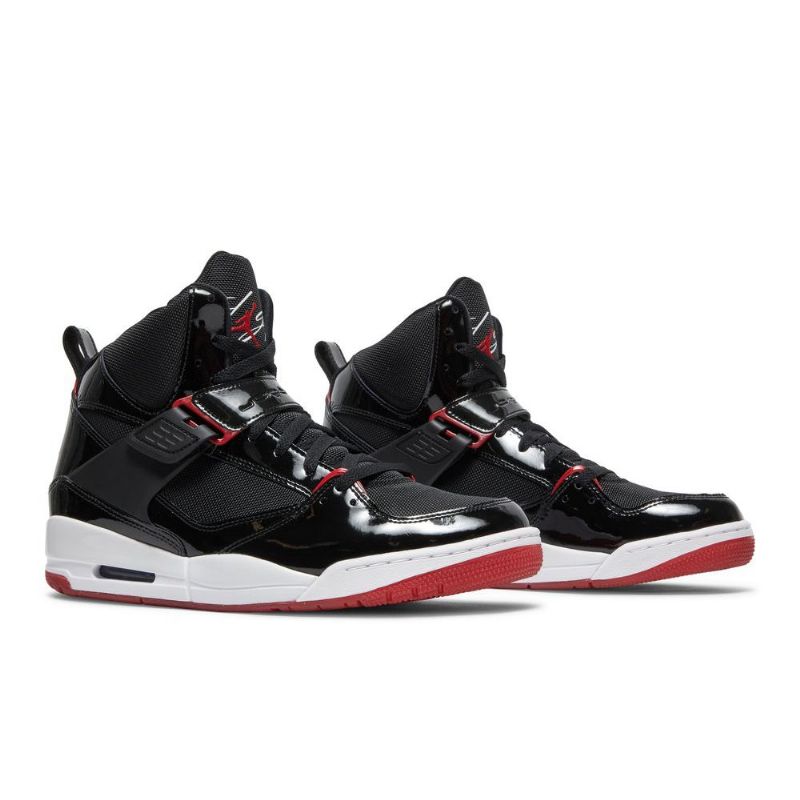 Air Jordan Flight 45 Korkeat Mustavalkoiset Punaiset Miesten Kengät