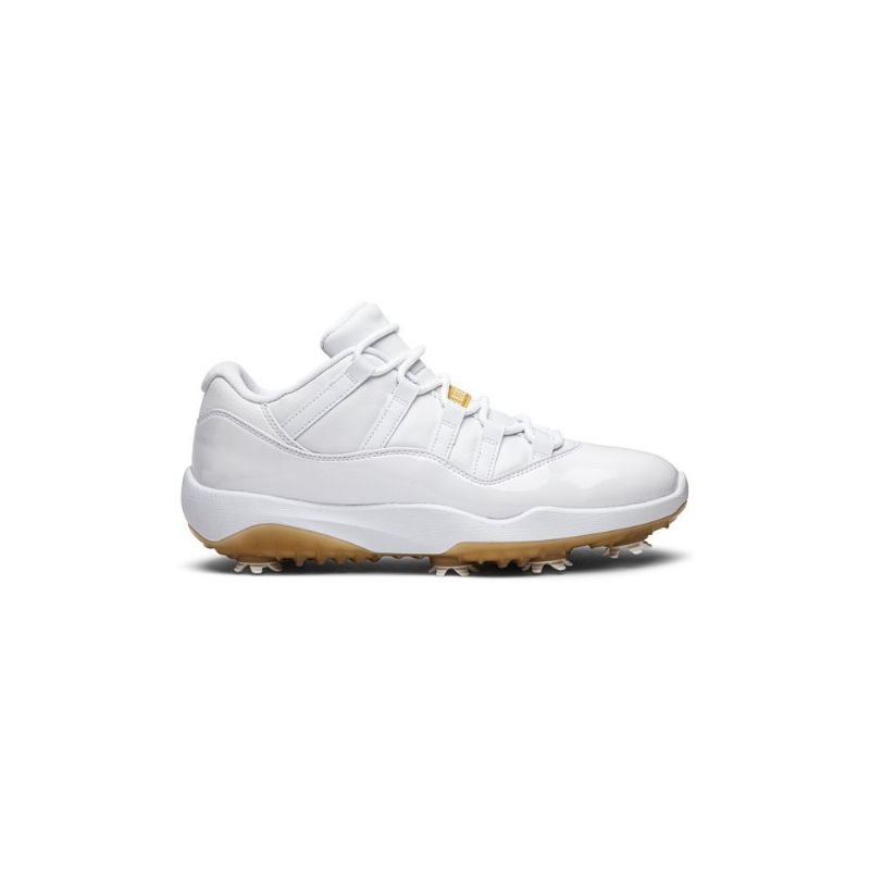 Air Jordan 11 Low Golf Valkoinen Kulta -miesten Kengät