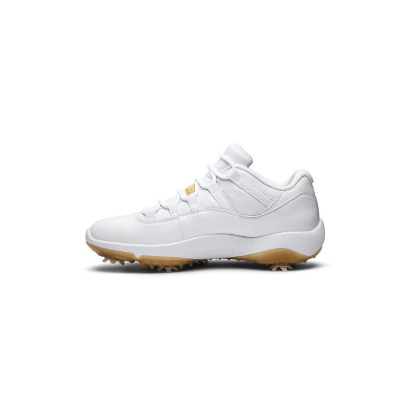 Air Jordan 11 Low Golf Valkoinen Kulta -miesten Kengät
