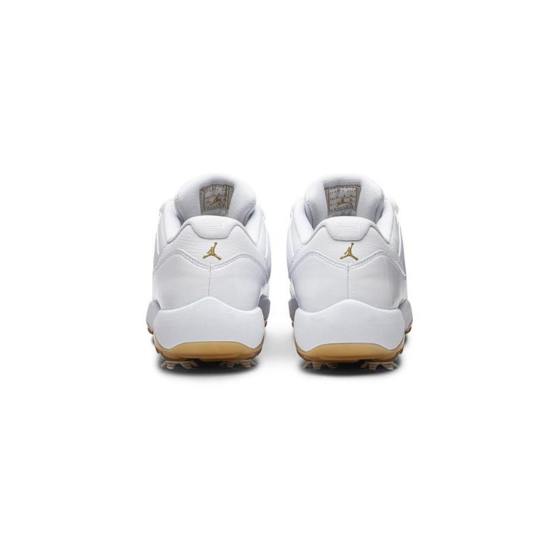 Air Jordan 11 Low Golf Valkoinen Kulta -miesten Kengät