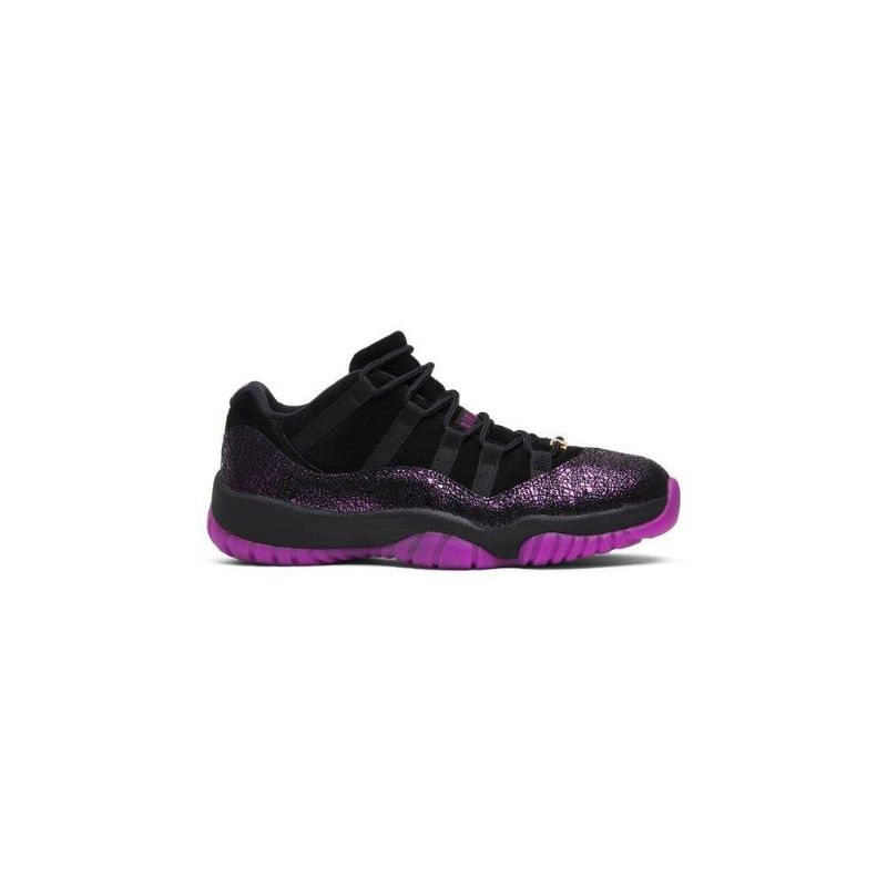 Air Jordan 11 Matalat Mustat Violetit Naisten Kengät