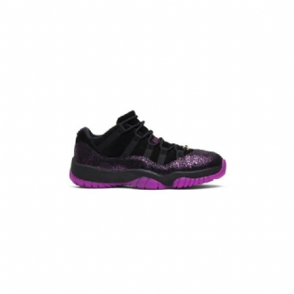 Air Jordan 11 Matalat Mustat Violetit Naisten Kengät