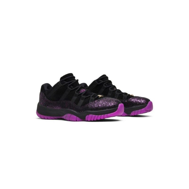 Air Jordan 11 Matalat Mustat Violetit Naisten Kengät