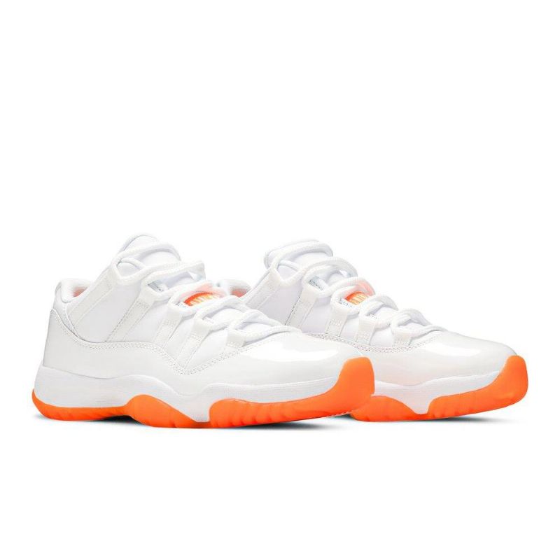 Air Jordan 11 Retro Matalavalkoinen Oranssi Naisten Kengät
