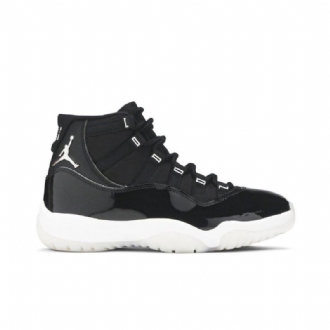 Air Jordan 11 Retro Mustat Hopeiset Naisten Kengät