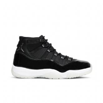 Air Jordan 11 Retro Mustavalkoinen Hopea Miesten Kengät