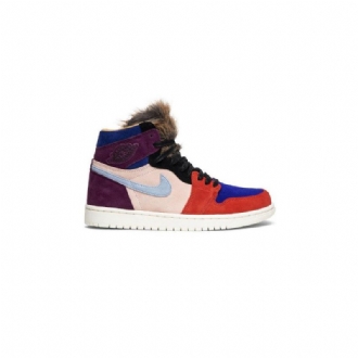Air Jordan 1 Aleali May Retro High Bordeaux Vaaleanpunainenki Punainen Sininen Musta Naisten Kengät