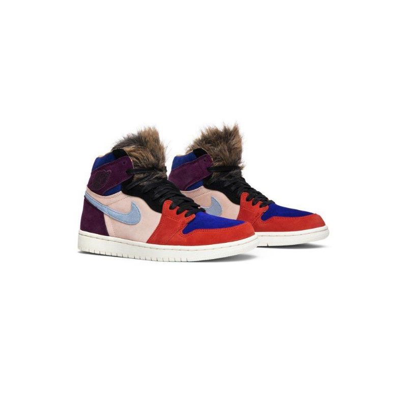 Air Jordan 1 Aleali May Retro High Bordeaux Vaaleanpunainenki Punainen Sininen Musta Naisten Kengät