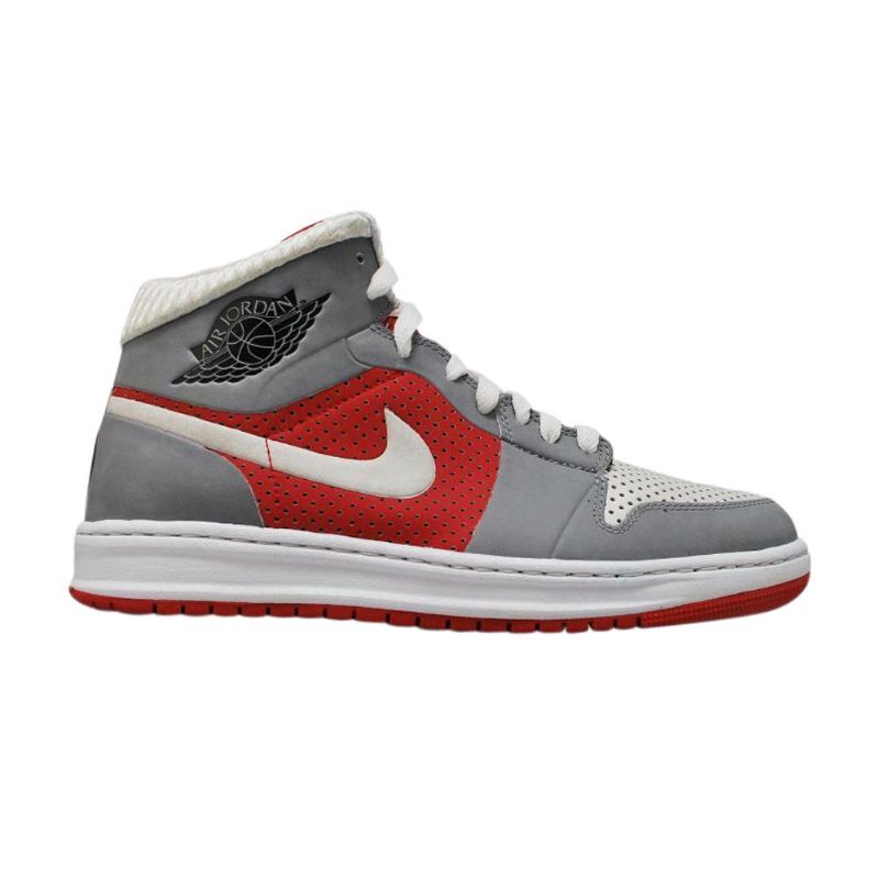 Air Jordan 1 Alpha Id Harmaa Punainen Valkoinen Miesten Kengät