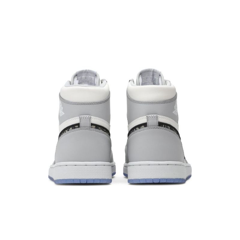 Air Jordan 1 Dior High Harmaa Valkoiset Mustat Miesten Kengät