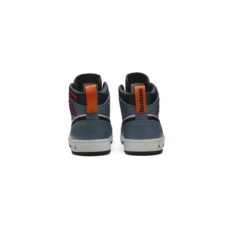 Air Jordan 1 Facetasm Mid Valkoinen Sininen Musta Miesten Kengät