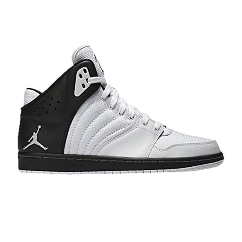 Air Jordan 1 Flight 4 Mustat Harmaat Miesten Kengät